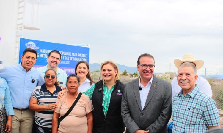 Inauguran Miriam Soto y vecinos rehabilitación de plaza de la Col. Villezcas en Meoqui