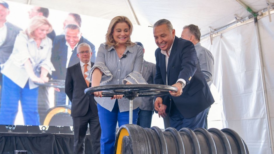 Maru Campos inaugura el Colector Norzagaray