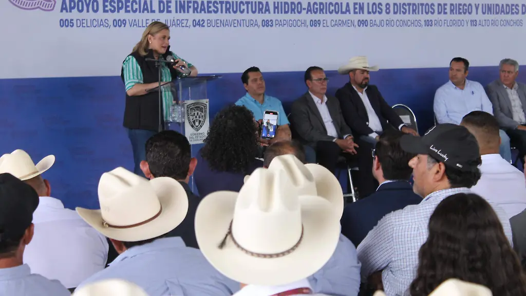 Arranca gobernadora Programa Especial de Apoyo a Infraestructura Hidro- agrícola en Delicias