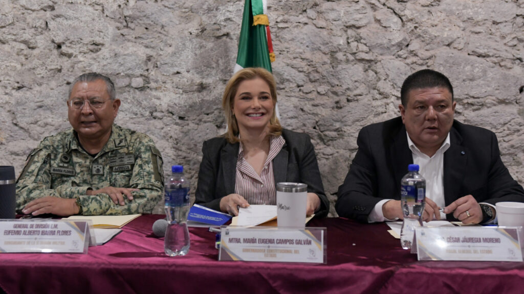 Maru Campos encabeza mesa de seguridad en Guadalupe y Calvo; acuerda trabajo conjunto para restablecer la paz en la región