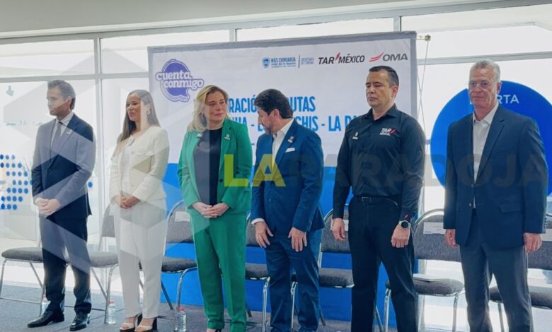 Inaugura Maru nuevos vuelos a Mochis, La Paz y Querétaro