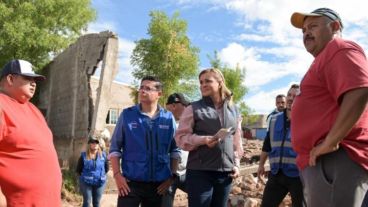 Ordena Maru surtir agua y restaurar viviendas a damnificados