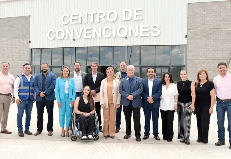 Centro de Convenciones en Ciudad Cuauhtémoc alcanza avance del 80%