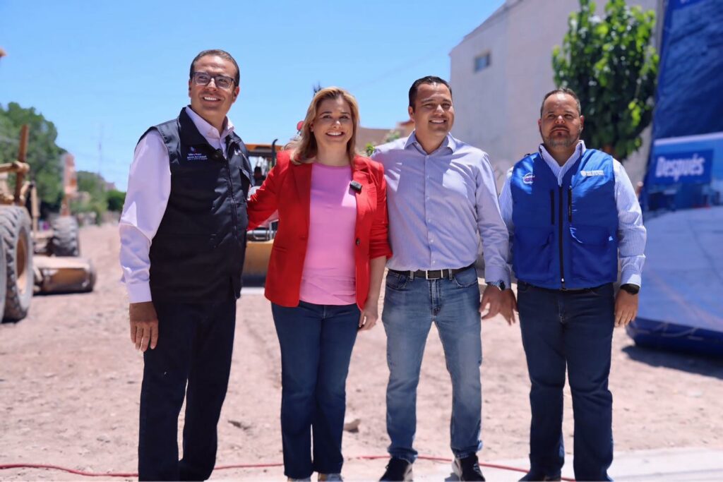 Supervisó Maru Campos avances de colector Fonapo en Delicias