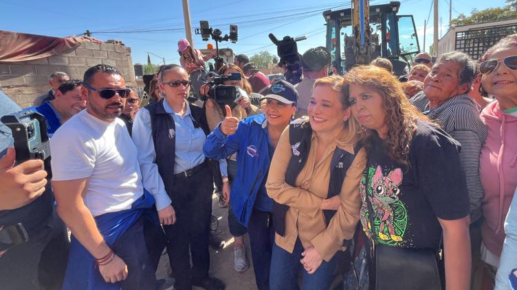 Maru Campos arranca la construcción de red de agua potable en colonia Vista Hermosa