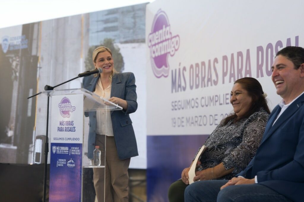 Entrega gobernadora varias obras en Rosales con una inversión de más de 50 millones de pesos