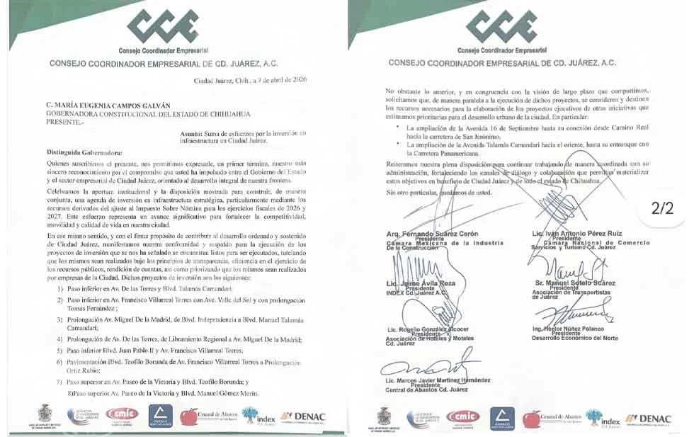 Pide CCE a Maru Campos no limitar inversión en infraestructura