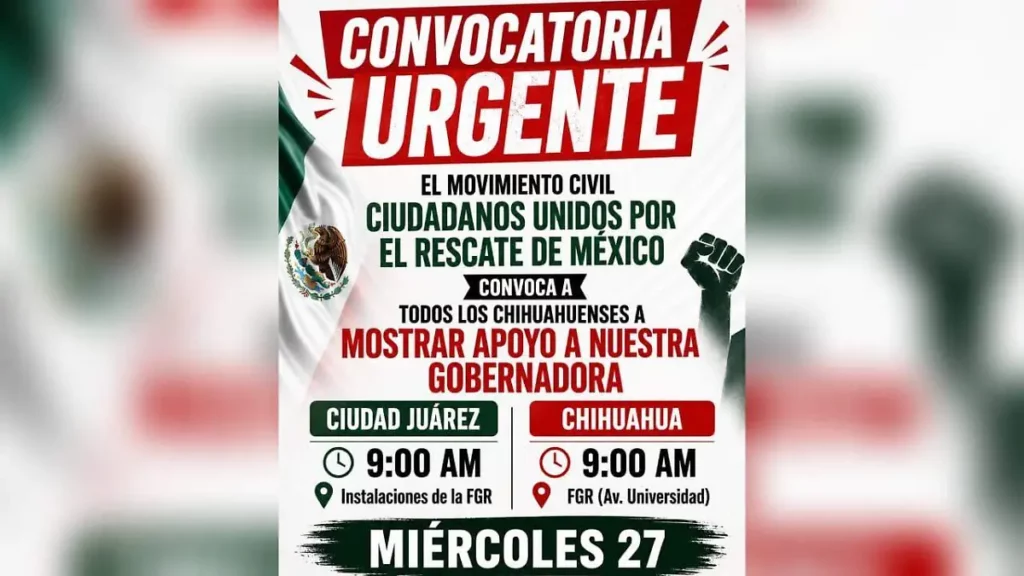 Convocan a protesta pacífica por citatorio de Maru Campos en la FGR