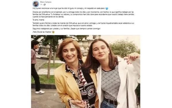 Reconoce Maru a su mamá y a todas las madres de Chihuahua en su día