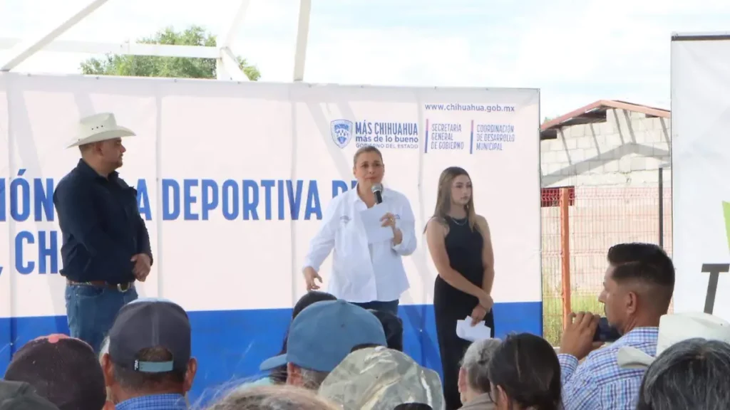 “Somos un solo Chihuahua”: Maru Campos arranca remodelación de la Ciudad Deportiva de Temósachic
