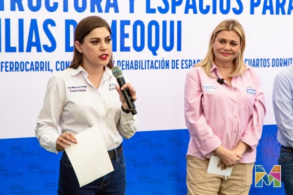 Maru Campos y Miriam Soto entregan obra de más de 6 MDP en calle Ferrocarril